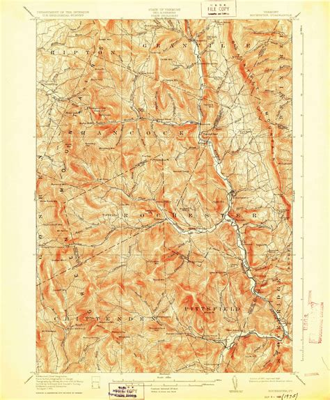 Rochester, Vermont 1917 (1928) USGS Old Topo Map Reprint 15x15 VT Quad 338132 - OLD MAPS