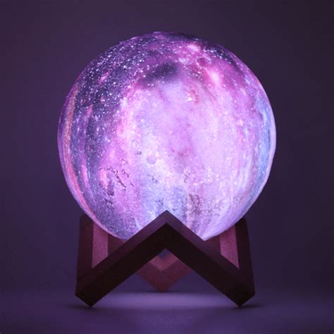 New 3D Printing Moon Lamp Space LED Night Light Remote Control USB ...