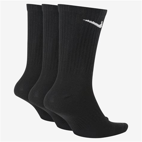 Nike Everyday Lightweight Crew Socks (3 Pairs) - Black - Tennisnuts.com