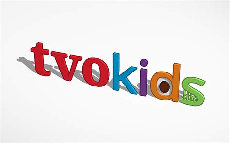 3D design TVOkids logo (Profile Picture colors) - Tinkercad