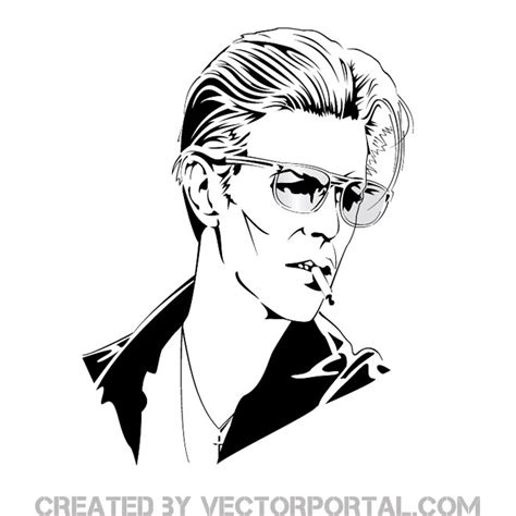 David Bowie image.ai Royalty Free Stock SVG Vector