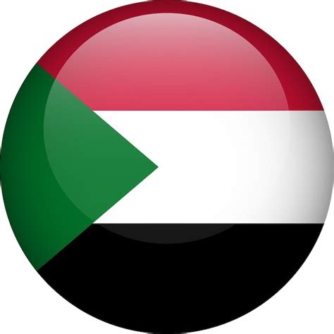 Premium Vector | Sudan flag button round flag of sudan sudanese vector ...