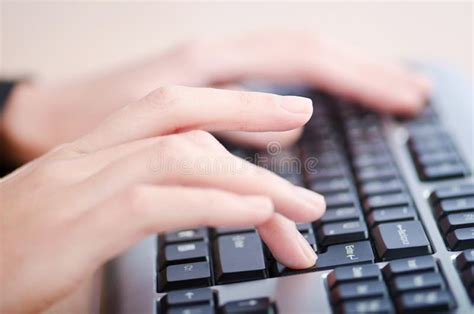 Hands typing on keyboard stock image. Image of electronics - 24759953