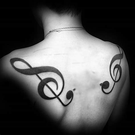 80 Treble Clef Tattoo Designs For Men - Musical Ink Ideas