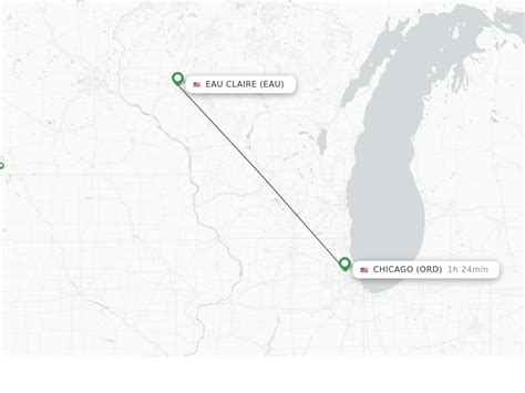 Direct (non-stop) flights from Eau Claire to Chicago - schedules - FlightsFrom.com