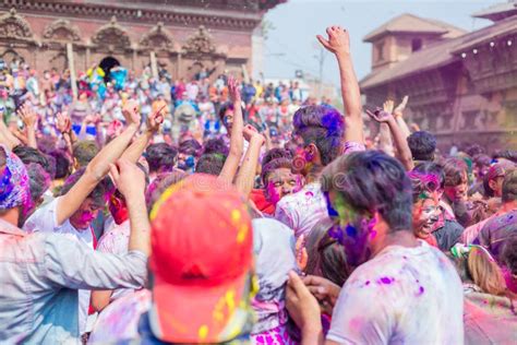 Holi Festival of Colors Celebration in Kathmandu Nepal Editorial Stock Photo - Image of ...