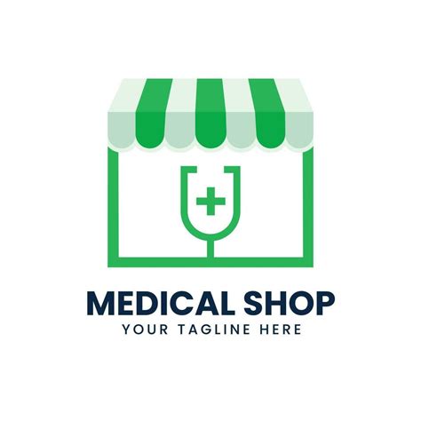 Medical shop logo template design vector illustration 25434322 Vector Art at Vecteezy