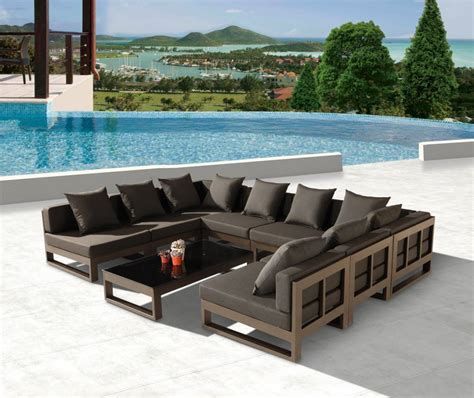 Amber "U" Shape Sectional Sofa Set for 8 - Icon Outdoor Contract