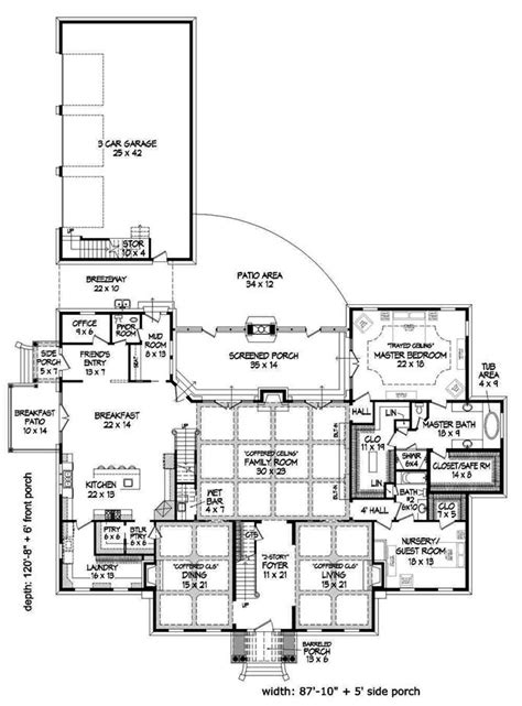 6 Bedrm, 6858 Sq Ft Georgian House Plan #196-1023