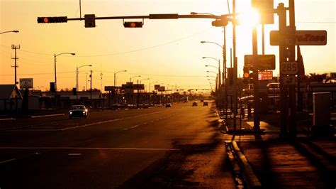 sunset, Sun, Cityscapes, Streets, Lights, Cars, Usa, Traffic Wallpapers ...