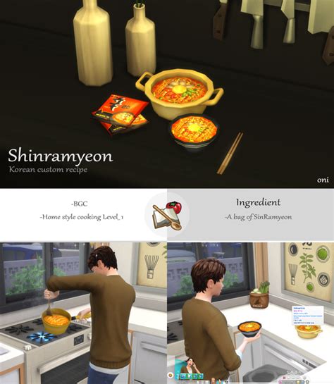 [December Recipe] Shinramyeon | ONI on Patreon in 2021 | Sims 4 custom ...