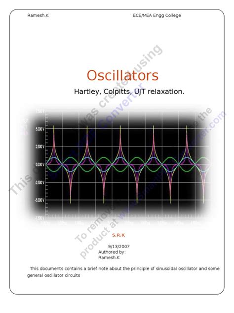 Oscillators | PDF | Electronic Oscillator | Amplifier