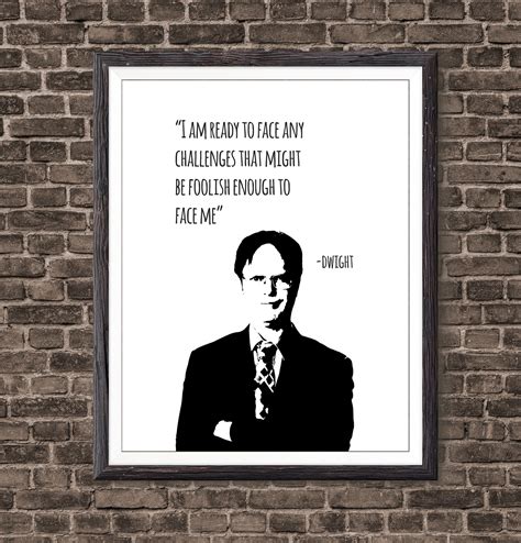 The Office Poster Dwight Quote Poster The Office TV Show | Etsy