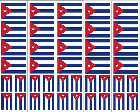 40 Removable Stickers: Cuban Flag, Cuba Party Favors, Decals - Etsy