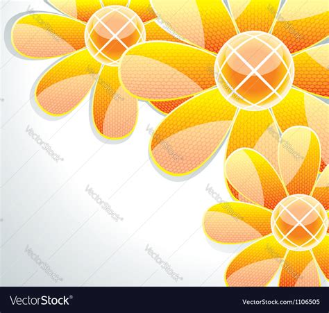 3d glass flowers Royalty Free Vector Image - VectorStock