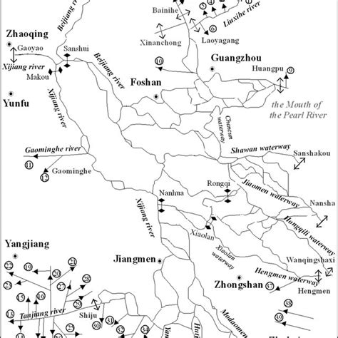 A sketch for Northwest Pearl River Delta in Guangdong Province, China | Download Scientific Diagram