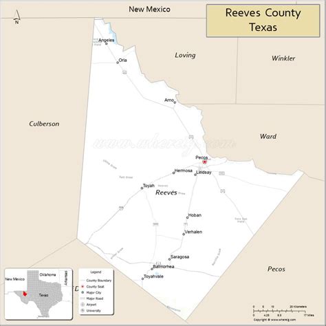 Reeves County Map, Texas - Where is Located, Cities, Population ...