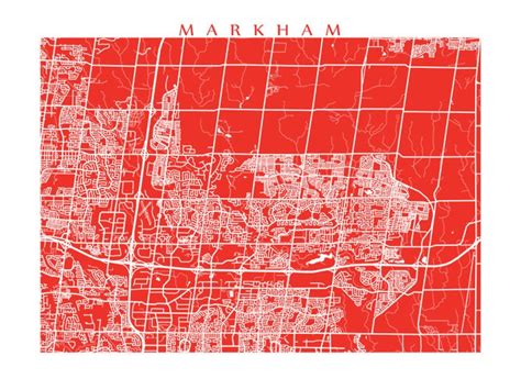 Markham Ontario Map Print | Etsy