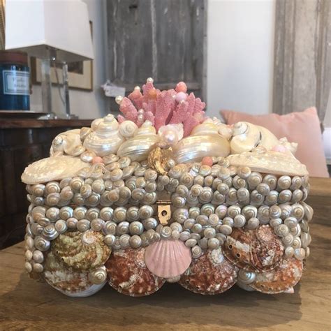 Custom Made Shell Box - Image 8 of 8, $395 Chairish | Sea shell decor ...