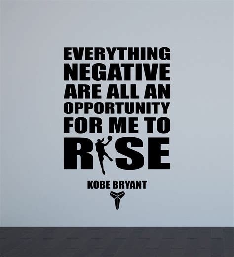 Kobe Bryant Quote Wall Decal Poster Basketball Player Gifts | Etsy