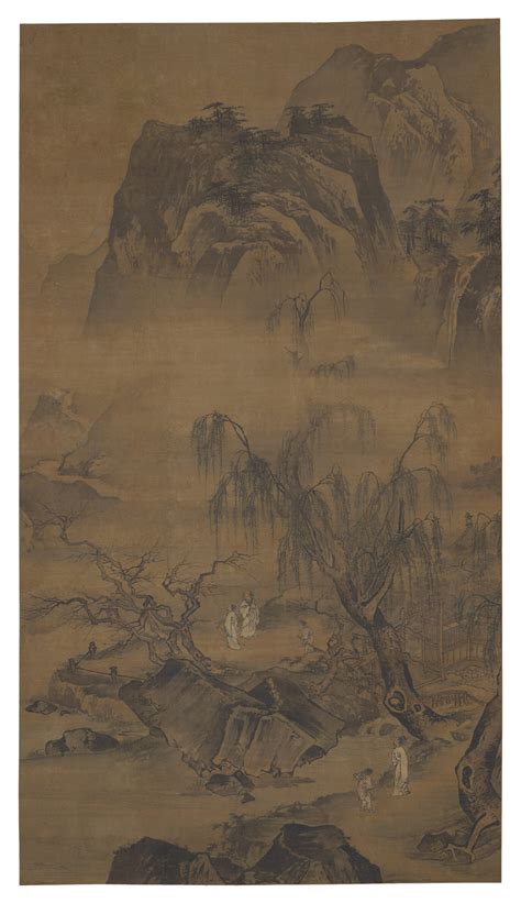 ATTRIBUTED TO WANG SHICHANG (15-16TH CENTURY), Wanderers in Spring Hills | Christie’s