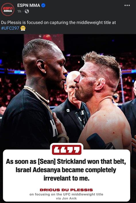 [ESPN MMA] DDP focusing on the UFC Middleweight title: "As soon as Strickland won that belt ...