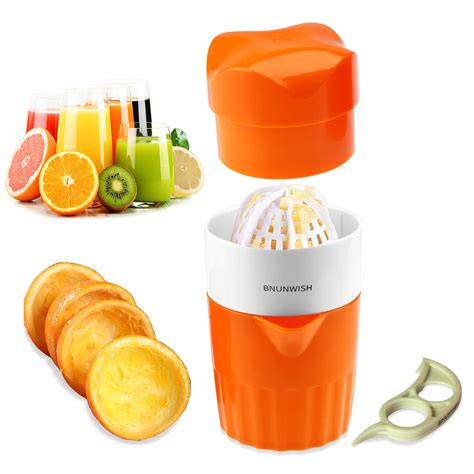 Hand Juicer Citrus Orange Squeezer Manual Lid Rotation Press Reamer for ...