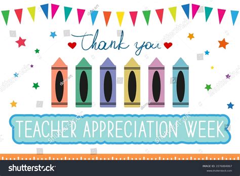 Teacher Appreciation Week School Banner Garland Stock Vector (Royalty Free) 2276884867 ...