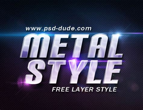 Metal Style Photoshop Free File | Free photoshop text, Photoshop text effects, Photoshop