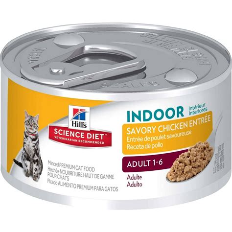 Hill's Science Diet Adult Indoor Savory Chicken Entree Wet Cat Food, 3 oz, 24-pack - Walmart.com ...