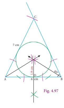 Construction of the Incircle of a Triangle - Example Solved Problems | Practical Geometry