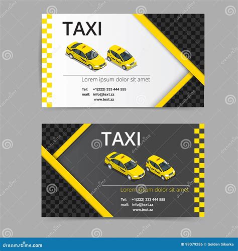 Business Card Design in Black, White and Yellow Colors. Vector Template ...