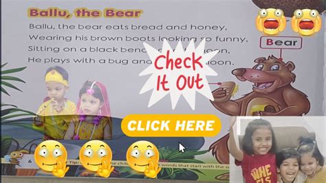 baloo the bear, ballu the bear, nursery rhymes, kg2 poems, mont2 poems - YouTube