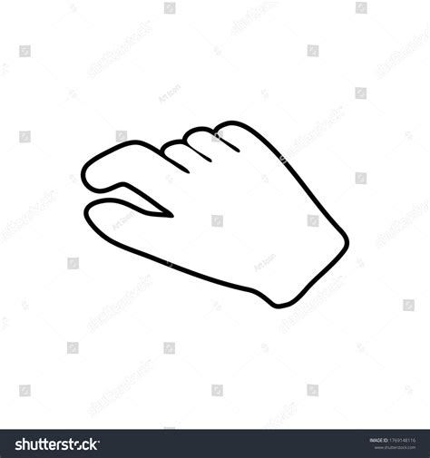 Vector Illustration Icon Finger Outline Stock Vector (Royalty Free) 1769148116 | Shutterstock