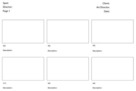 Professional Storyboard Template