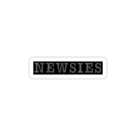 "Newsies Logo Word Art White Font on Black" Stickers by tlchproductions ...