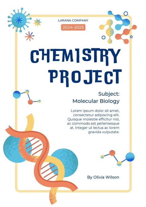 Free Science Project Front Page Design [Download MS Word Template]