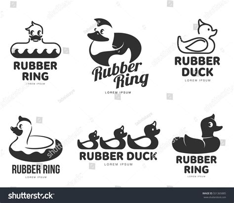 Set Logo Templates Rubber Duck Vector Stock Vector (Royalty Free ...