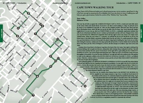 Cape Town walking map - Cape Town walking tour map (Western Cape ...