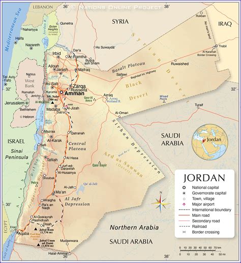 Jordan In World Political Map - Gratia Georgianne