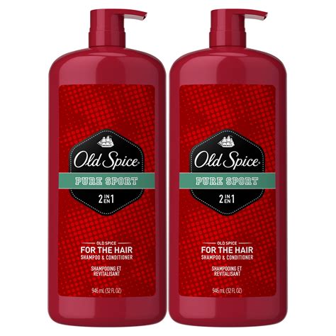 Old Spice Pure Sport Men's 2in1 Shampoo and Conditioner, 32 fl oz Twin Pack - Walmart.com