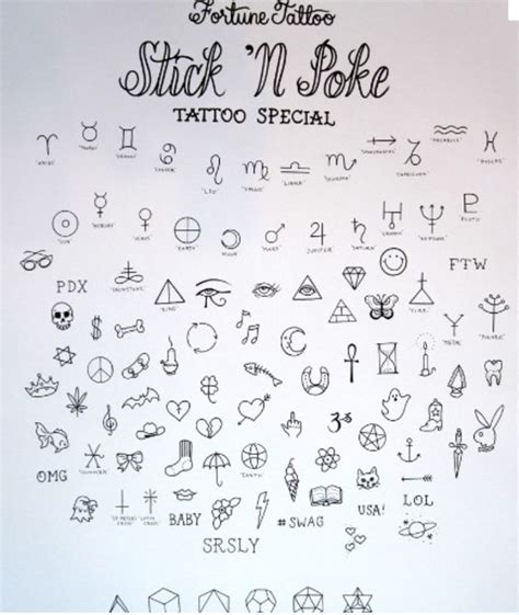 "Small meaningless tattoos" huh? I can understand a relationship with each of the symbols on ...