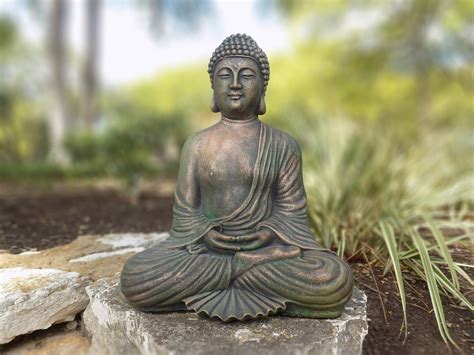 Prices Drop As You Shop 16 Regal Art & Gift Patina Buddha Statue Copper Patina High Quality Low ...