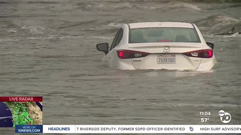 San Diego first responders perform several water rescues in Mission Valley