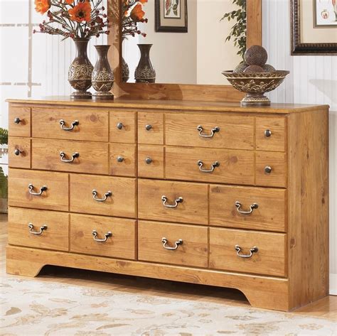 Ashley B219-31 Bittersweet Rustic Pine Grain Finish Six Drawer Dresser #AshleyFurniture ...