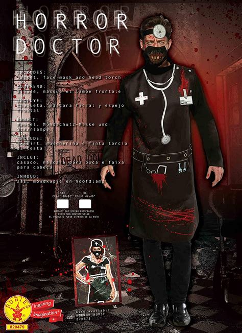 Rubie’s Official Horror Doctor, Zombie Mens Halloween Costume, Mens ...