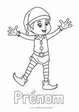 Coloriage Au Numéro lutin Farceur  Lutin De Noel sketch template