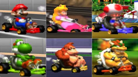 Mario Kart 64 - All Characters Race Gameplay Compilation (4K60fps) - YouTube