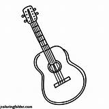 Acoustic Guitar Coloring Pages For Kids PDF  Coloringfoldercom sketch template