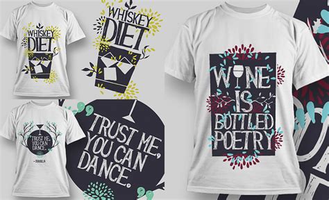 T-Shirts designs on alcohol theme and funny inscriptions vector – Free ...